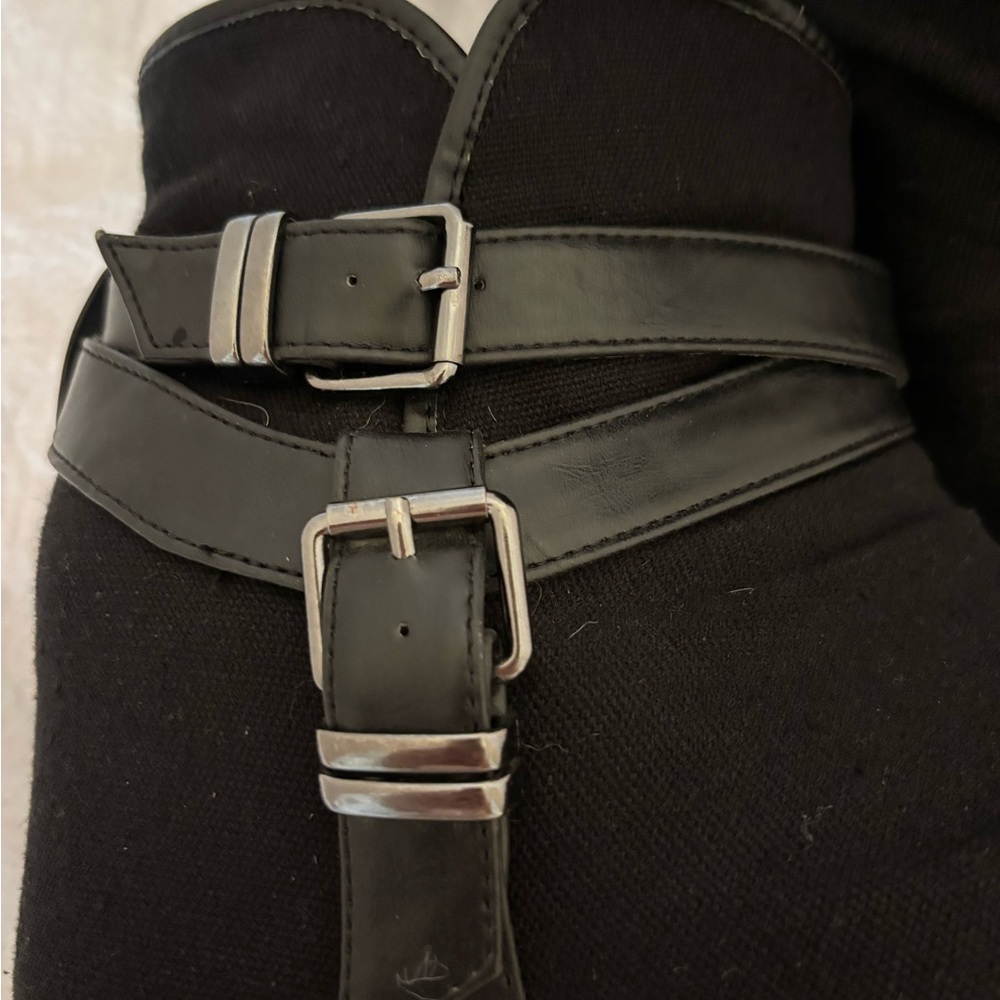 Punk Black Rocker Boots - Picture 7 of 10